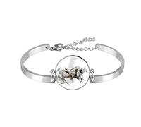 CWZZWS Bracciale Gioielli, Braccialetti da Donna, Regali per Le Sue Donne, Moglie, Mamma, Locomotiva, Babbo Natale
