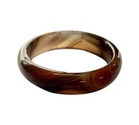 CWZZWS Bracciale in calcedonio con Inchiostro a Colori graziosi in Vera Agata Naturale. Invia Semplicemente Un Regalo di Compleanno alla Fidanzata della Madre