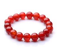CWZZWS Bracciale in cristallo di gemma di gemella naturale di gemma naturale rosso.