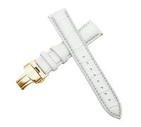 CWZZWS Bracciale in pelle vera vintage Bracciale bianca Watch Watchband 12 13 14 15 20 21 22 22 24mm Banda di orologio (multicolore, 12 mm)