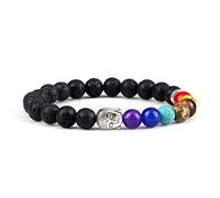 CWZZWS Bracciale in pietra naturale uomini vulcanici rocciosi per perle di tigre corniole per perle di tigre braccialetti di guarigione dei braccialetti delle donne yoga