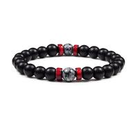 CWZZWS Bracciale in pietra naturale uomini vulcanici rocciosi per perle di tigre corniole per perle di tigre braccialetti di guarigione dei braccialetti delle donne yoga