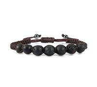 CWZZWS Bracciale in pietra naturale uomini vulcanici rocciosi per perle di tigre corniole per perle di tigre braccialetti di guarigione dei braccialetti delle donne yoga