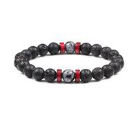 CWZZWS Bracciale in pietra naturale uomini vulcanici rocciosi per perle di tigre corniole per perle di tigre braccialetti di guarigione dei braccialetti delle donne yoga