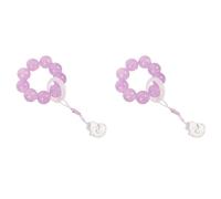 CWZZWS Bracciale Intrecciato a Mano, Anello, Rosario, Rosario da Donna, Gioielli da Preghiera, Gioielli in Vetro