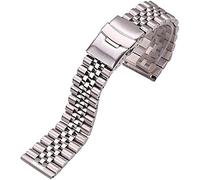 CWZZWS Bracciale per Orologio in Acciaio Inossidabile Cinturino 20mm 22mm 24mm Donna Uomo Argento Cinturino in Metallo Massiccio Accessori Braccialetto