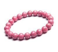 CWZZWS Bracciale per tallone in cristallo rotondo da 8 mm di rosa rosa gemella.