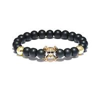 CWZZWS Bracciale per talloni anime di gioielli per ragazze Braccialetti e braccialetti di pietra naturale Braccialetti e braccialetti per uomini Donne Gioielli a mano Bileklik (Gold) Accessori