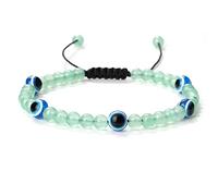 CWZZWS Bracciale perline regolabile da 4 mm di tigre in pietra per occhio malachite che desidera braccialetti intrecciati fatti a mano intrecciati a mano