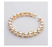 CWZZWS Bracciale Riempito 14K 6 5-8 5mm Perla d'Acqua Dolce Naturale Bracciale Intrecciato Moda Bracciale Gioielli da Donna Regali