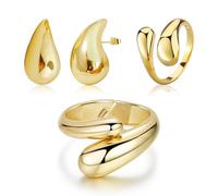 CWZZWS Bracciale Rigido in Oro per Donna Braccialetti rigidi con scanalature Larghe Bracciale Rigido in Oro Braccialetti rigidi in Oro Braccialetti rigidi Lucidi in Oro Gioielli in Oro Massiccio,