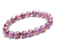 CWZZWS Bracciale rotondo rotonde in oro oro naturale viola da 9 mm
