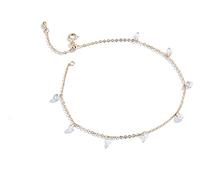 CWZZWS Braccialetti alla caviglia sterling argento cubico