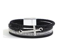 CWZZWS Braccialetti di bracciale per donne da uomo braccialetti di gioielli (regolabili neri)