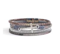 CWZZWS Braccialetti di bracciale per donne da uomo braccialetti di gioielli (regolabili neri)
