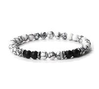 CWZZWS Braccialetti di perline da 6 mm Uomini naturale tigre tigre pietra nera onice di onice bracciale bracciale bracciale femminile di energia yoga polso