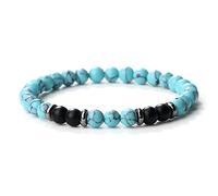 CWZZWS Braccialetti di perline da 6 mm Uomini naturale tigre tigre pietra nera onice di onice bracciale bracciale bracciale femminile di energia yoga polso