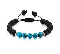 CWZZWS braccialetti di pietra vulcanica naturale bilancia perle uomini neri lava fili bracciali braccia
