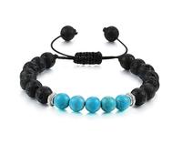 CWZZWS braccialetti di pietra vulcanica naturale bilancia perle uomini neri lava fili bracciali braccia