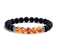 CWZZWS braccialetti di pietra vulcanica naturale bilancia perle uomini neri lava fili bracciali braccia