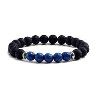 CWZZWS braccialetti di pietra vulcanica naturale bilancia perle uomini neri lava fili bracciali braccia