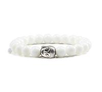 CWZZWS Braccialetti di pietra vulcanica naturale Buddha testa della testa di perline per perline uomini donne braccialetti coppia coppia distanza