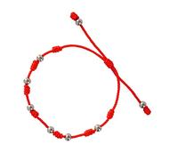 CWZZWS Braccialetto portafortuna regolabile intrecciato a mano con nodo e corda rossa con perline design chic elegante accessorio per collana da donna