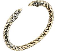 CWZZWS Bracciali da Donna da Uomo Bracciale Vintage Nordico Unico e Unico, Bracciale a Doppia Testa con Drago, Regolabile, in Acciaio Inossidabile, con Braccio Intrecciato, Braccialetti, Gioielli