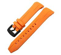 CWZZWS Canda di guardia in silicone in gomma 22mm 21mm per tissot T120417 Sea Star 1000 Serie arancione Black Waterproof Discing Watch cinghia