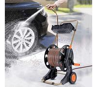 CWZZWS Carrello per Tubo da Giardino per Tubo da Giardino per Esterni con ugello ad Alta Pressione, per annaffiare da Giardino, Lavaggio per Acqua per la Pulizia del Pavimento per Auto/Outdoor ,