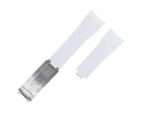 CWZZWS Cinda di orologi a fluorobber di estremità curva da 20 mm per cinturino per orologio per orologio allungato in gomma naturale