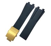 CWZZWS Cinghia di orologio in gomma in silicone da 26 mm per bande di guardia impermeabili per la fibbia pieghevole con fibbia pieghevole.