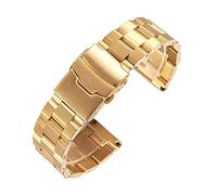 CWZZWS Cinghia di orologio in metallo in metallo in acciaio inossidabile cinturino 18 mm / 20 mm / 22 mm / 24 mm doppia fibbia nero, oro rosa, oro, argento / 22 mm/rosa d'oro