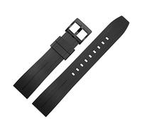 CWZZWS Cinturino da orologio in gomma 20mm 22mm Linea colorata nera Waterproof sport Watch Watch Watchbands (2,22 mm neri)