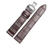 CWZZWS Cinturino in pelle ultratina 12 14 15 16 18 20 21 22 23 24mm Blue Brown Red Watchband Compatibile con Tissot DW Watch (rosso argento A, 20mm)