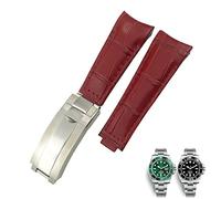 CWZZWS Cinturino per Cinturini con estremità Curva da 20 mm, Adatto per bracciali con Fibbia con Chiusura Scorrevole Oyster GMT 116610