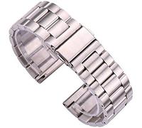 CWZZWS Cinturino per Orologio 18 20 22 Bracciale per Orologio da 24 mm Cinturino per Orologio in Acciaio Inossidabile Massiccio Cinturini per Orologi in Argento Barra a Molla a sgancio rapido