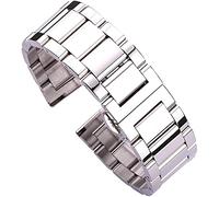 CWZZWS Cinturino per Orologio Bracciale per Cinturino in Acciaio Inossidabile 316l Blu Argento Donna Uomo Cinturino in Metallo Collegamenti Dritti 18 20 21 22mm 23mm 24mm