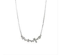 CWZZWS Collana con Ciondolo Fiore Sorriso di Diamanti Temperamento Delicato Gioielli con Catena clavicola