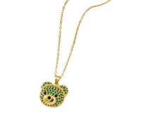 CWZZWS Collana dell'orso per Donne, Simpatico Animale da Cartone Animato Orso con zircone, Collana di Orso gommoso, Fascino dell'orso, Gioielli di Orso gommoso, Collana di Panda per Ragazze