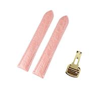 CWZZWS Crocodile Leather Watch cinghia compatibile con compatibile con London Solo Watchband Mins Women 12 14 16 17 17,5 mm (oro verde, 17,5 mm)