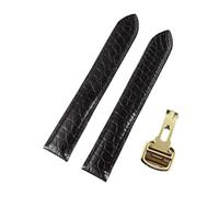 CWZZWS Crocodile Leather Watch cinghia compatibile con compatibile con London Solo Watchband Mins Women 12 14 16 17 17,5 mm (oro verde, 17,5 mm)