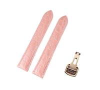 CWZZWS Crocodile Leather Watch cinghia compatibile con compatibile con London Solo Watchband Mins Women 12 14 16 17 17,5 mm (oro verde, 17,5 mm)