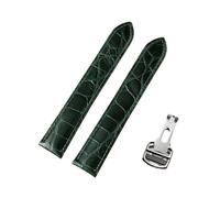 CWZZWS Crocodile Leather Watch cinghia compatibile con compatibile con London Solo Watchband Mins Women 12 14 16 17 17,5 mm (oro verde, 17,5 mm)