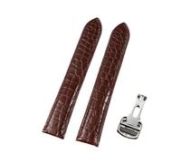 CWZZWS Crocodile Leather Watch cinghia compatibile con compatibile con London Solo Watchband Mins Women 12 14 16 17 17,5 mm (oro verde, 17,5 mm)