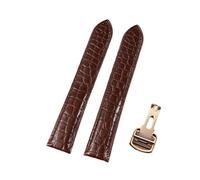 CWZZWS Crocodile Leather Watch cinghia compatibile con compatibile con London Solo Watchband Mins Women 12 14 16 17 17,5 mm (oro verde, 17,5 mm)