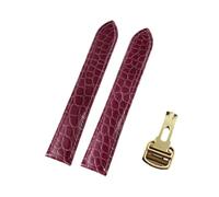CWZZWS Crocodile Leather Watch cinghia compatibile con compatibile con London Solo Watchband Mins Women 12 14 16 17 17,5 mm (oro verde, 17,5 mm)
