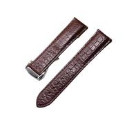 CWZZWS Crocodile Watchband Compatibile con Rado Dia Master Coupole Series R22861165 R14129116 Cinturino da orologio da donna Bracciale 19mm (Brown-Rosegold, 19mm)