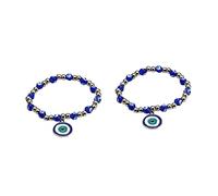 CWZZWS Devil Jewlery Decor Hamsa Hamsa Bracciale Gemma Bracciale Perle Perle Blu Perline Blu per Perle da Polso Catene in Lega di Gioielli in Lega Braccialetti Donne