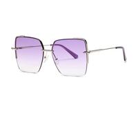 CWZZWS Donne UV400 Occhiali da sole Uomini Occhiali da Sole Oversize Metallo Occhiali da Vista Montatura Spiaggia Bike Party Viaggio Ombra Occhiali, 4, Taglia unica